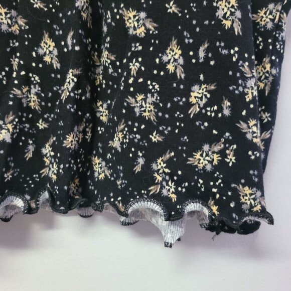 Lularoe Kelly Shirt Top Floral Black Womens Plus Size 3XL Short Sleeve Summer - Picture 4 of 8